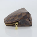 LOUIS VUITTON Damier Ebene Pochette Cosmetic PM Pouch N47516 LV Auth ka1146-4