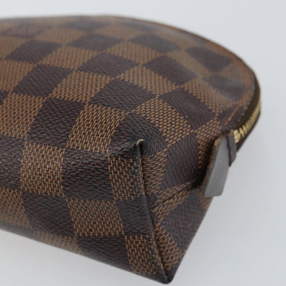 LOUIS VUITTON Damier Ebene Pochette Cosmetic PM Pouch N47516 LV Auth ka1146