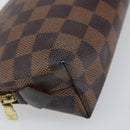LOUIS VUITTON Damier Ebene Pochette Cosmetic PM Pouch N47516 LV Auth ka1146-14