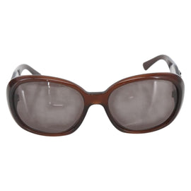 CHANEL Camelia Sunglasses plastic Brown CC Auth ka1148 - 0