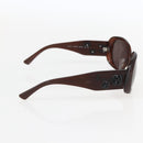 CHANEL Camelia Sunglasses plastic Brown CC Auth ka1148-4