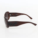 CHANEL Camelia Sunglasses plastic Brown CC Auth ka1148-5