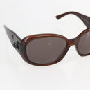 CHANEL Camelia Sunglasses plastic Brown CC Auth ka1148-6