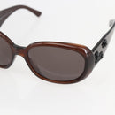 CHANEL Camelia Sunglasses plastic Brown CC Auth ka1148-7