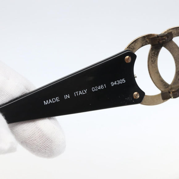 CHANEL Sunglasses plastic Black CC Auth ka1150