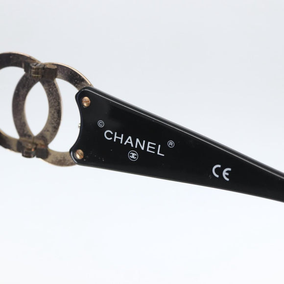 CHANEL Sunglasses plastic Black CC Auth ka1150