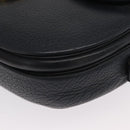 Christian Dior Umhängetasche Leder Navy Gold Auth ka1151-15