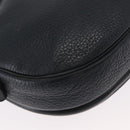 Christian Dior Umhängetasche Leder Navy Gold Auth ka1151-16