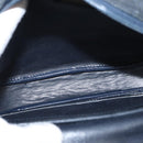 Christian Dior Umhängetasche Leder Navy Gold Auth ka1151-11