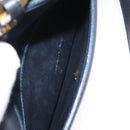 Christian Dior Umhängetasche Leder Navy Gold Auth ka1151-12