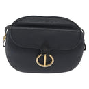 Christian Dior Shoulder Bag Leather Navy Gold Auth ka1151-2