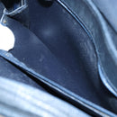Christian Dior Umhängetasche Leder Navy Gold Auth ka1151-22