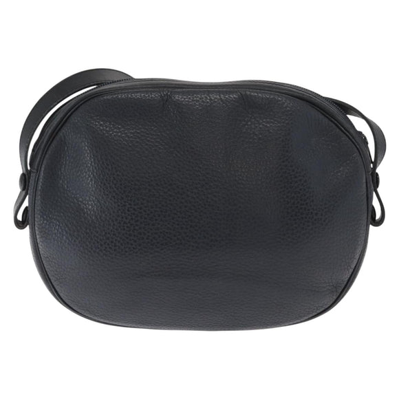 Christian Dior Umhängetasche Leder Navy Gold Auth ka1151