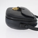 Christian Dior Umhängetasche Leder Navy Gold Auth ka1151-3