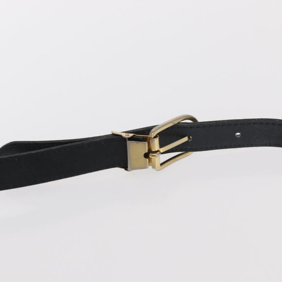 Christian Dior Shoulder Bag Leather Navy Gold Auth ka1151