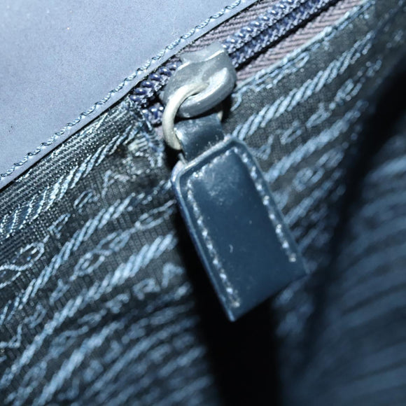 PRADA Tote Bag Patent leather Gray Silver Auth ka1152