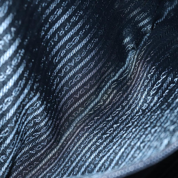 PRADA Tote Bag Patent leather Gray Silver Auth ka1152