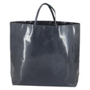 PRADA Tote Bag Patent leather Gray Silver Auth ka1152-13