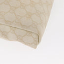 GUCCI GG Supreme Shoulder Bag PVC White Gold 223666 Auth ka1153-12