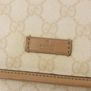 GUCCI GG Supreme Shoulder Bag PVC White Gold 223666 Auth ka1153-14