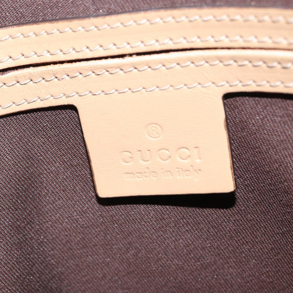 GUCCI GG Supreme Shoulder Bag PVC White Gold 223666 Auth ka1153