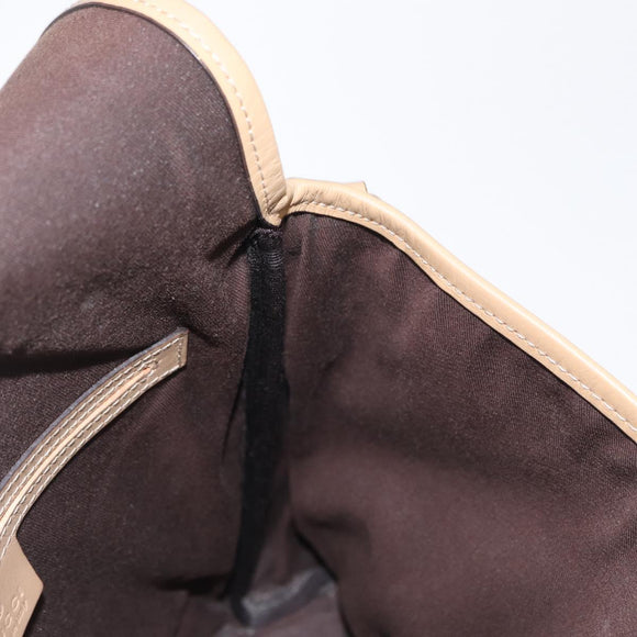 GUCCI GG Supreme Shoulder Bag PVC White Gold 223666 Auth ka1153