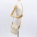 GUCCI GG Supreme Shoulder Bag PVC White Gold 223666 Auth ka1153-24