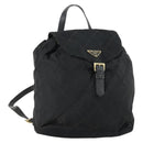 PRADA Backpack Nylon Black Gold Auth ka1154-1