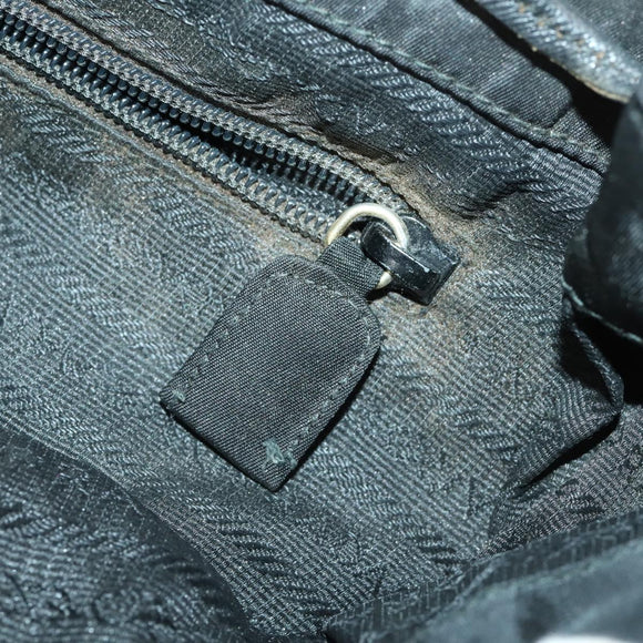 PRADA Backpack Nylon Black Gold Auth ka1154
