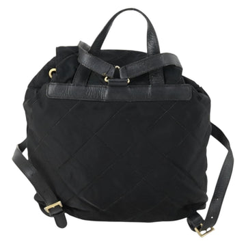 PRADA Backpack Nylon Black Gold Auth ka1154 - 0