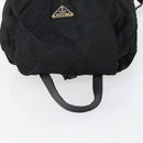 PRADA Backpack Nylon Black Gold Auth ka1154-6