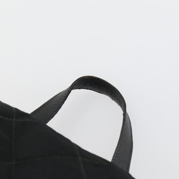 PRADA Backpack Nylon Black Gold Auth ka1154