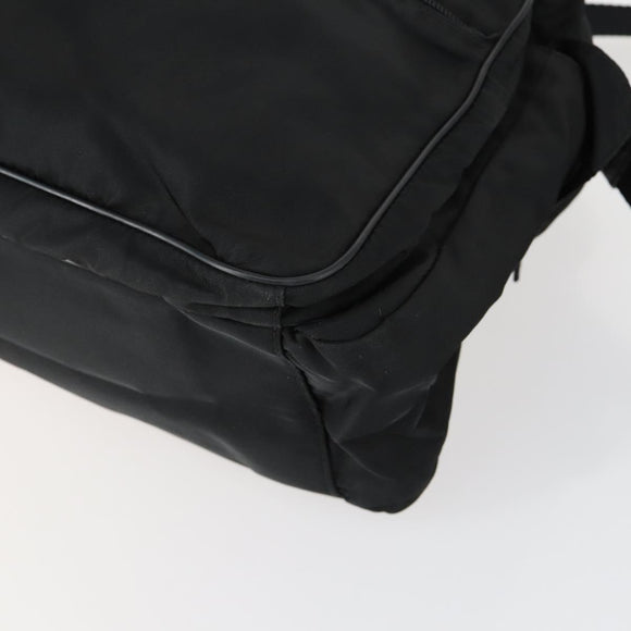 PRADA Shoulder Bag Nylon Black Silver Auth ka1156