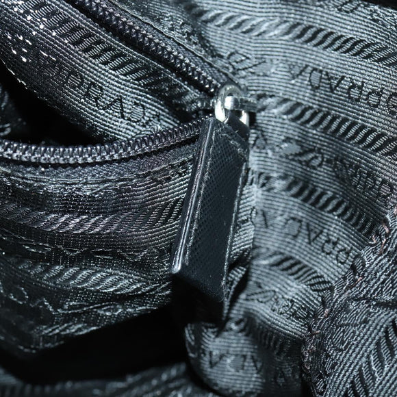 PRADA Shoulder Bag Nylon Black Silver Auth ka1156