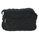 PRADA Shoulder Bag Nylon Black Silver Auth ka1156-13