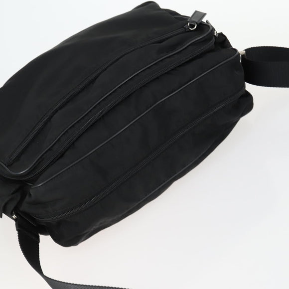 PRADA Shoulder Bag Nylon Black Silver Auth ka1156