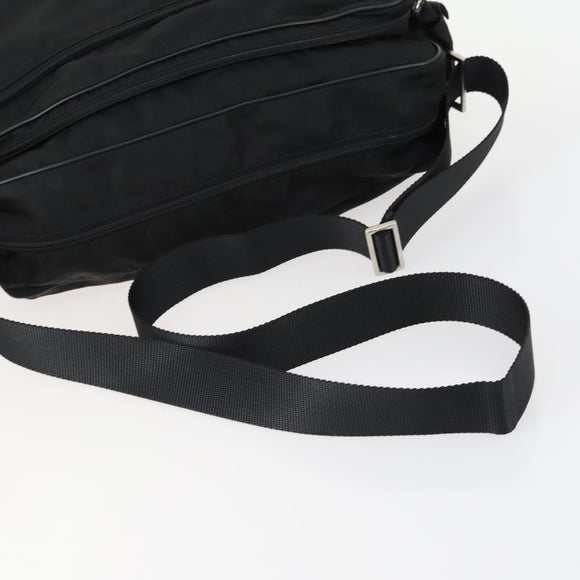 PRADA Shoulder Bag Nylon Black Silver Auth ka1156