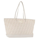 FENDI Zucca Canvas Tote Bag Beige Gold Auth ka1157-1