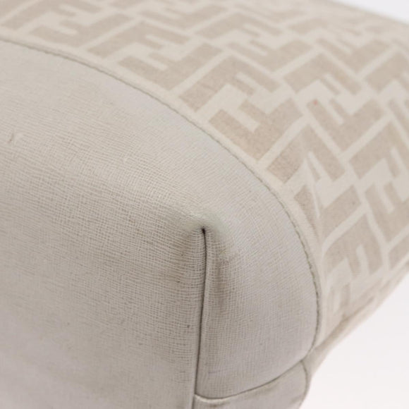 FENDI Zucca Canvas Tote Bag Beige Gold Auth ka1157