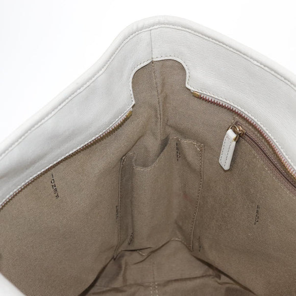 FENDI Zucca Canvas Tote Bag Beige Gold Auth ka1157