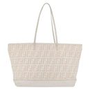 FENDI Zucca Canvas Tote Bag Beige Gold Auth ka1157-2