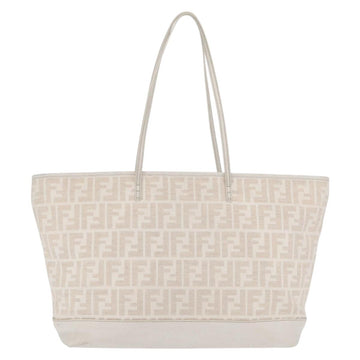 FENDI Zucca Canvas Tote Bag Beige Gold Auth ka1157 - 0