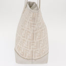FENDI Zucca Canvas Tote Bag Beige Gold Auth ka1157-4