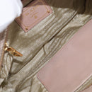 PRADA Hand Bag Leather 2way Beige Gold Auth ka1158-20