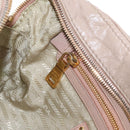PRADA Hand Bag Leather 2way Beige Gold Auth ka1158-25