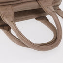 PRADA Handtasche Leder 2-Wege Beige Gold Auth ka1158-8