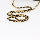 CHANEL Matelasse Chain Diana Shoulder Bag Lamb Skin Black Gold CC Auth ka115V-8