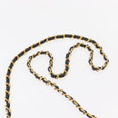 CHANEL Matelasse Chain Diana Shoulder Bag Lamb Skin Black Gold CC Auth ka115V-9