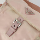 PRADA Shoulder Bag Nylon Pink Silver Auth ka1160-18