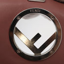 FENDI Chain Shoulder Bag Leather Pink Silver Auth ka1161-9